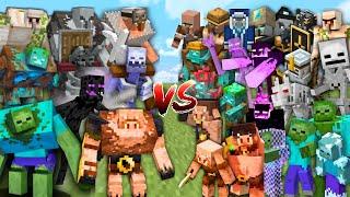 MUTANT MOBS vs MOBS and THEIR VARIANTS in Minecraft Mob Battle