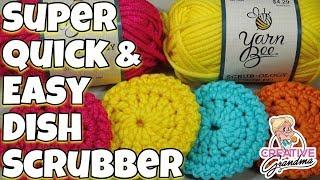 SUPER (Quick & Easy) Kitchen Dish Scrubber - Crochet Tutorial