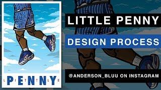 Little Penny Sneaker Art Process Video With Anderson Bluu