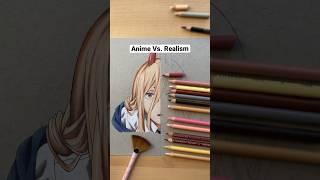 Drawing Power in Realism! Anime Vs. REALISM #anime #art #nekokaren