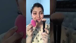 Beauty blender VS Brush! Which is better? #youtubeshorts #shortsindia #shorts