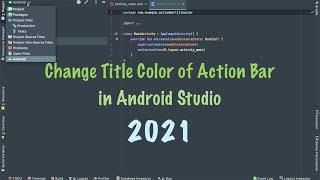 Change Title Color of Action Bar  in Android Studio