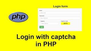 Login form with captcha in PHP || Captcha integration with Source Code