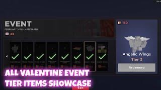 Roblox Evade | All Valentine 2024 Event Tier Items Showcase