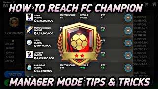 FC MOBILE 24 HOW TO REACH FC CHAMPION IN MANAGER MODE! BEST TACTICS AND TRICKS FOR MM IN FC MOBILE!