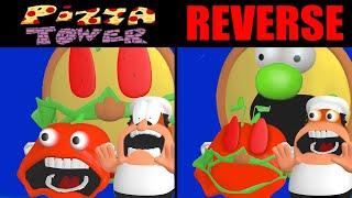 Pizza Tower Screaming Meme But They Reverse COMPARISON Part 5