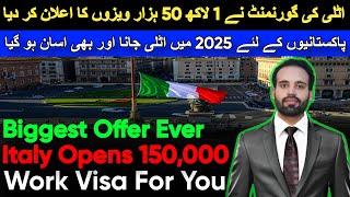 Italy Opens 150,000 Free Work Visa 2025 | Italy work permit visa 2025 apply online |  job in Italy