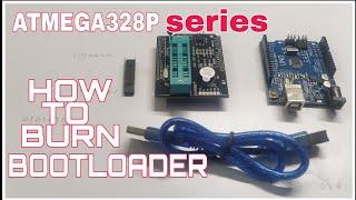 Atmega328p  Burn Bootloader using AVR ISP SHIELD| Arduino as ISP | how to burn Bootloader | Easy