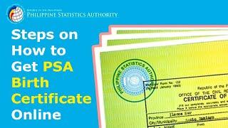 Steps on How to Get PSA BIRTH CERTIFICATE Online