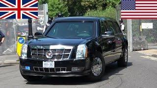 President Donald & Melania Trump in London! - Secret Service, Escorts and Aircraft!