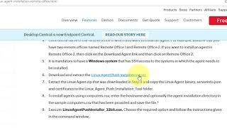 Install Desktop Central agent on Linux