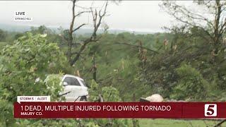 One person dead in Maury County as severe storms continue through Middle Tennessee