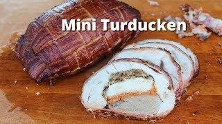 Mini Turducken Recipe | Turducken Bacon Wrapped and Smoked on Big Green Egg