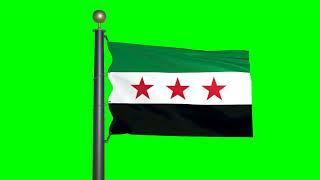 Flag of the Syrian revolution (green screen)