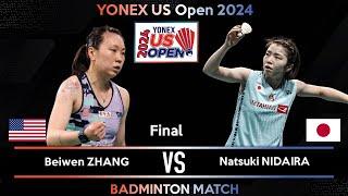 FINAL | Beiwen ZHANG (USA) vs Natsuki NIDAIRA (JPN) | US Open 2024 Badminton