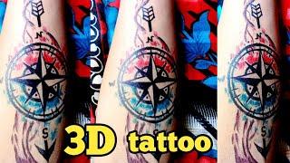 Tattoo With  Compass Tattoo || And Pen