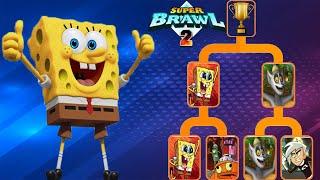 Super Brawl 2 Tournament - Spongebob vs Best Opponents Gameplay 2022 HD