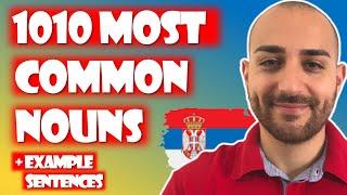 1010 most common nouns + example sentences  Croatian & Bosnian CC