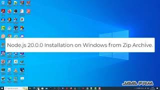 How to install Node.js 20 on Windows 10/11 from zip archive