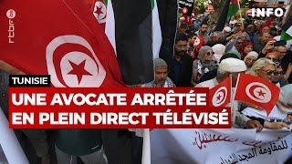 Tunisie : une avocate arrêtée en plein direct télévisé - RTBF Info