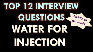 Water for injection USP in Pharmaceutical industry l Interview Questions
