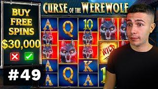 $50000 BONUS BUY on Book of Tut, HUGE WIN on Curse of the Werewolf! - AyeZee Stream Highlights #49