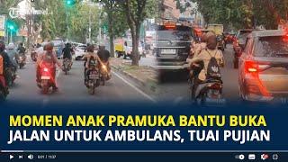 Viral Momen Anak Pramuka Bantu Buka Jalan Untuk Ambulans, Tuai Pujian