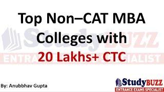 Top Non CAT MBA colleges | Avg package: 20 Lakhs, Exam accepted | Best Non IIM MBA colleges