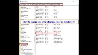 how to change font telegram or viber on windows10