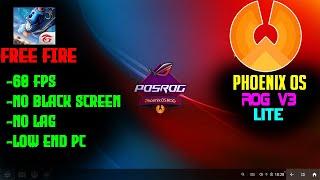 Phoenix OS ROG V3 Lite For Free Fire On Low End PC |  Easy Installation & Keymapping | 60FPS Gaming