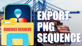 Export PNG Sequence Davinci Resolve 17(Tutorial)