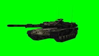 green screen Battle Tank (Afghanistan Leopard) - free use