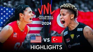  USA vs TURKIYE  | Highlights | Women's VNL 2024