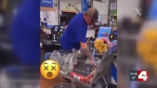 Viral video shows Belleville man not scanning items at Walmart; he says he was doing his job