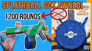 UPGRADE 800 Round SplatRBall Drum Mag to 1200 Round | Splat-R-Ball SRB400 Gel Blaster Gun Magazine