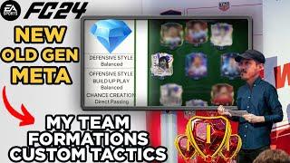 MY NEW META RANK 1 FORMATIONS & CUSTOM TACTICS  97 GULLIT REVIEW - OLD GEN FC 24 GAMEPLAY