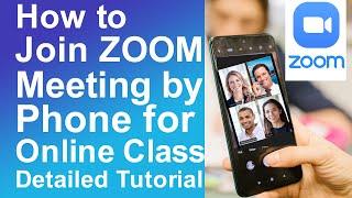 How to Join Zoom Meeting by Phone for online classes