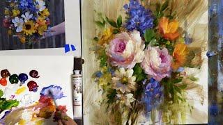 Mastering Acrylic Techniques: Spring Flowers Painting Tutorial