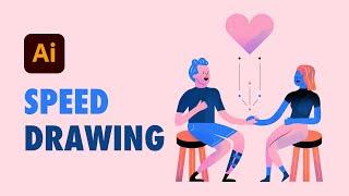 Speed drawing in Adobe Illustrator