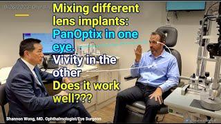 Different lens implants in each eye of the same person.  Does it work?  Negative Dysphotopsia fix.