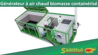Generateur à air chaud biomasse containérisé