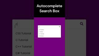 Autocomplete Search Bar #youtubeshorts
