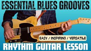 Must Know Blues Grooves; Chord based riffs for rhythm guitar. The ultimate lesson for all levels!