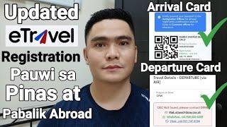 NEW ENHANCED ETRAVEL ARRIVAL AND DEPARTURE CARD REGISTRATION TUTORIAL 2 IN 1 | ETRAVEL.GOV.PH EGOV