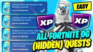 *NEW* Fortnite OG All (HIDDEN) Quests - How to EASILY Complete Fortnite OG Secret Quests for XP!