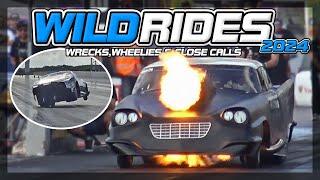 WILD RIDES 2024 - Drag Racing Wrecks, Wheelies & Close Calls Compilation