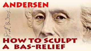 How to sculpt a bas-relief - portrait of Hans Christian Andersen