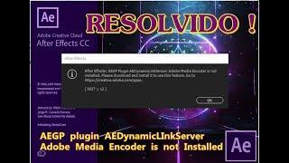 SORTED OUT! | After Effects: AEGP plugin, Encoder is not Installed / AEDynamicLInkServer (SOLUTION)