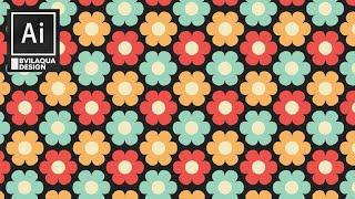 Minimalistic Floral Seamless Pattern in Illustrator