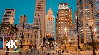 Walking through the historic center of São Paulo | 4K | Sunset